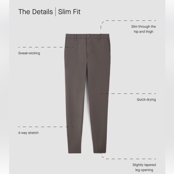 NEW EVERLANE The Performance Chino Pant Uniform in Toasted Coconut Size 32 X 32 - Picture 9 of 9